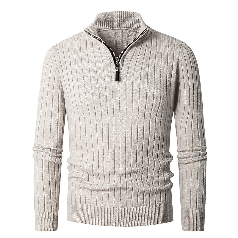 Eduardo | Sweater medio cierre acanalado
