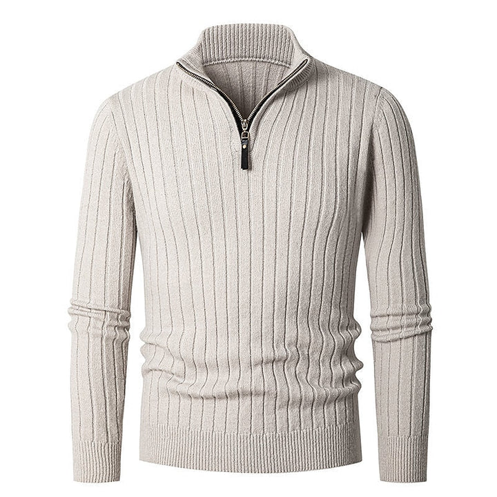 Eduardo | Sweater medio cierre acanalado