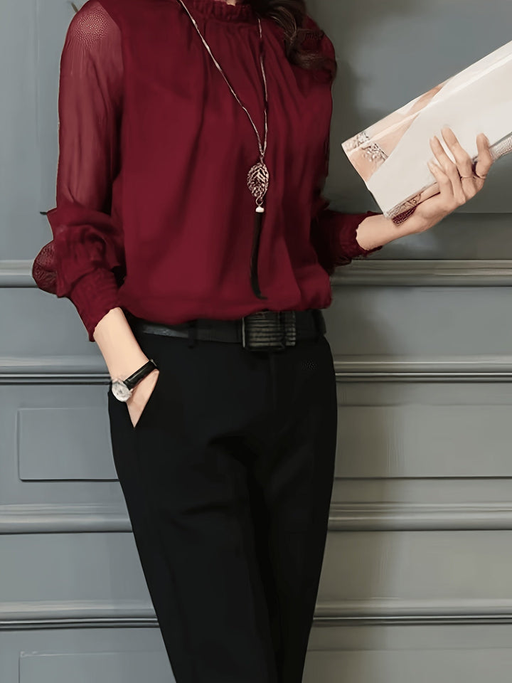 Ariela | Blusa manga larga con cuello alto