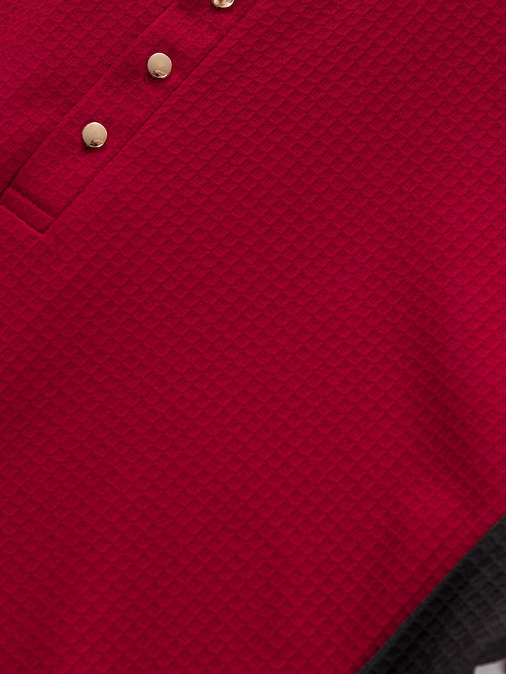 Gunther | Polera henley manga larga con textura