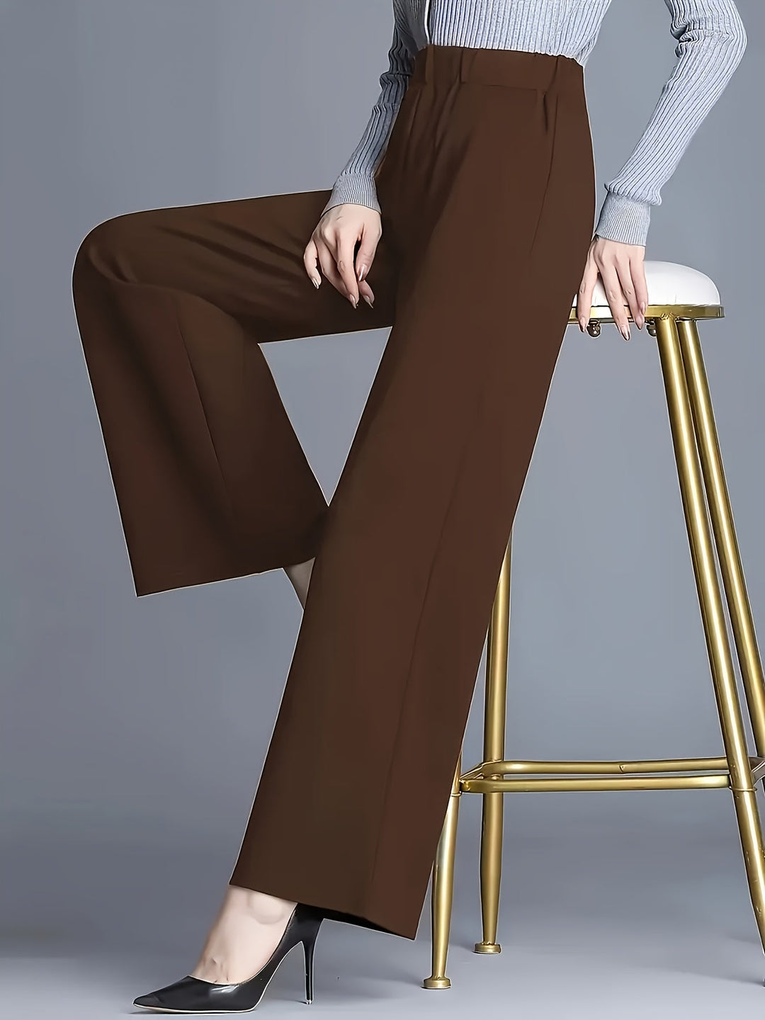Saray | Pantalones de tiro alto y pierna ancha