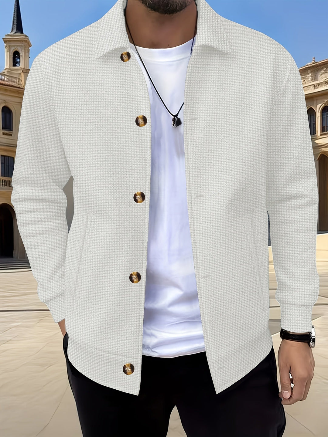 Luis | Chaqueta con botones y textura
