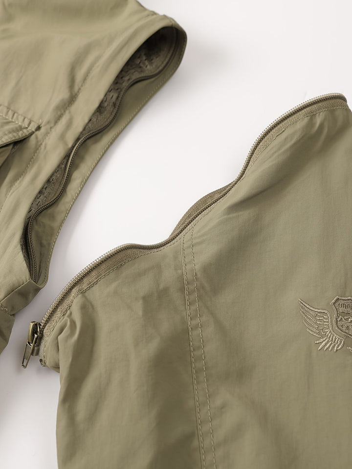 Norberto | Chaqueta multibolsillos con capucha desmontable