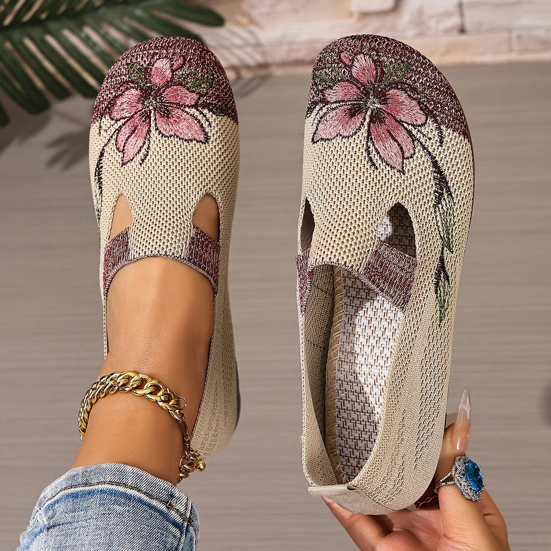 Alexandra | Balerinas bordadas sin cordones