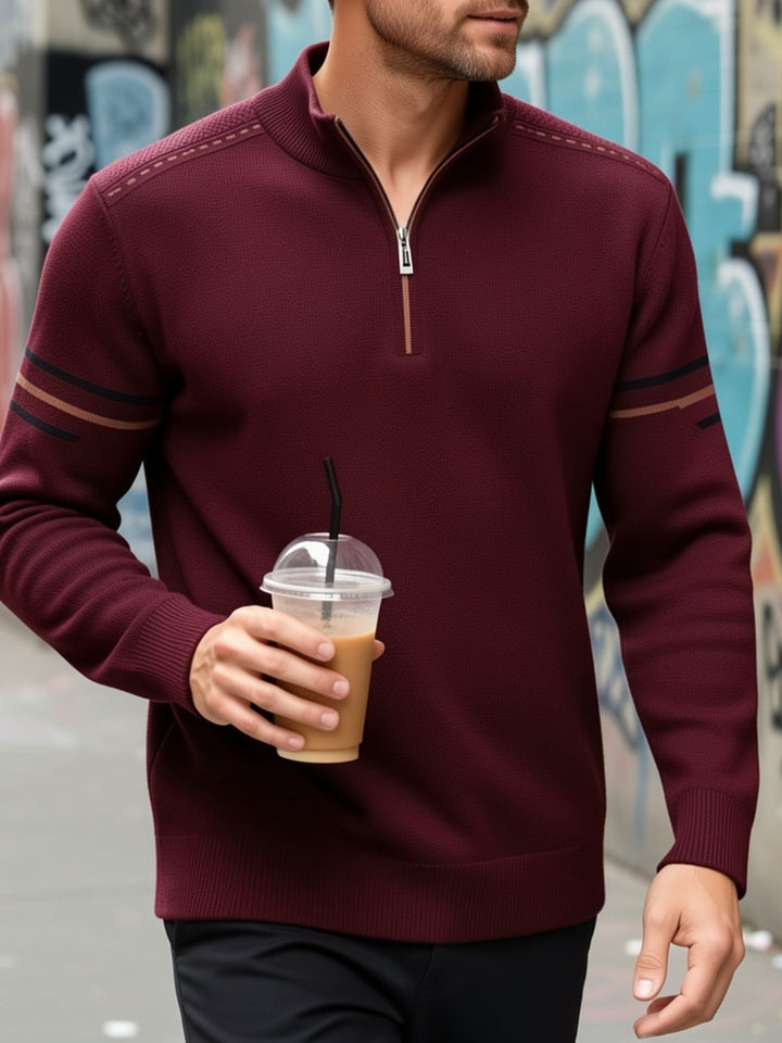 Caniulef | Sweater con medio cierre y cuello alto