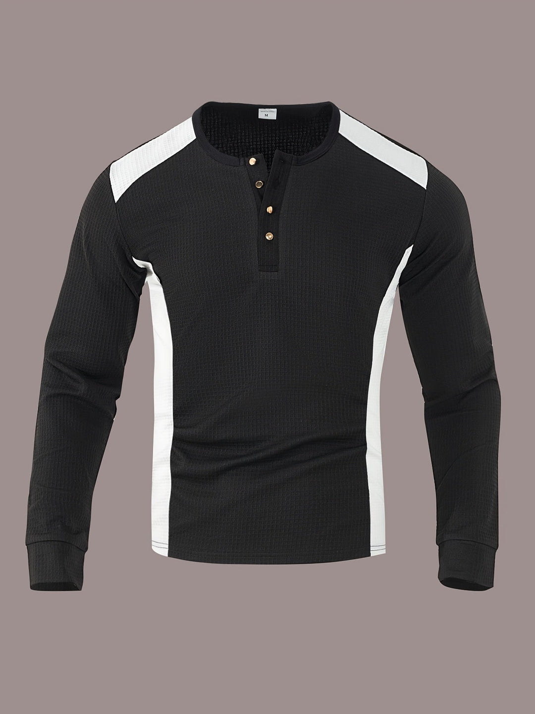 Gunther | Polera henley manga larga con textura