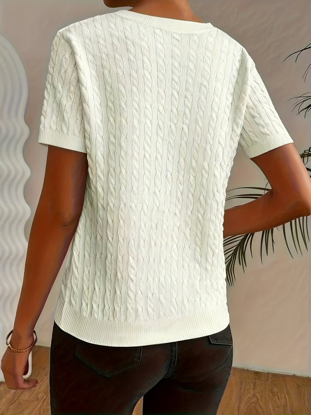 María Verónica | Polera texturada de manga corta