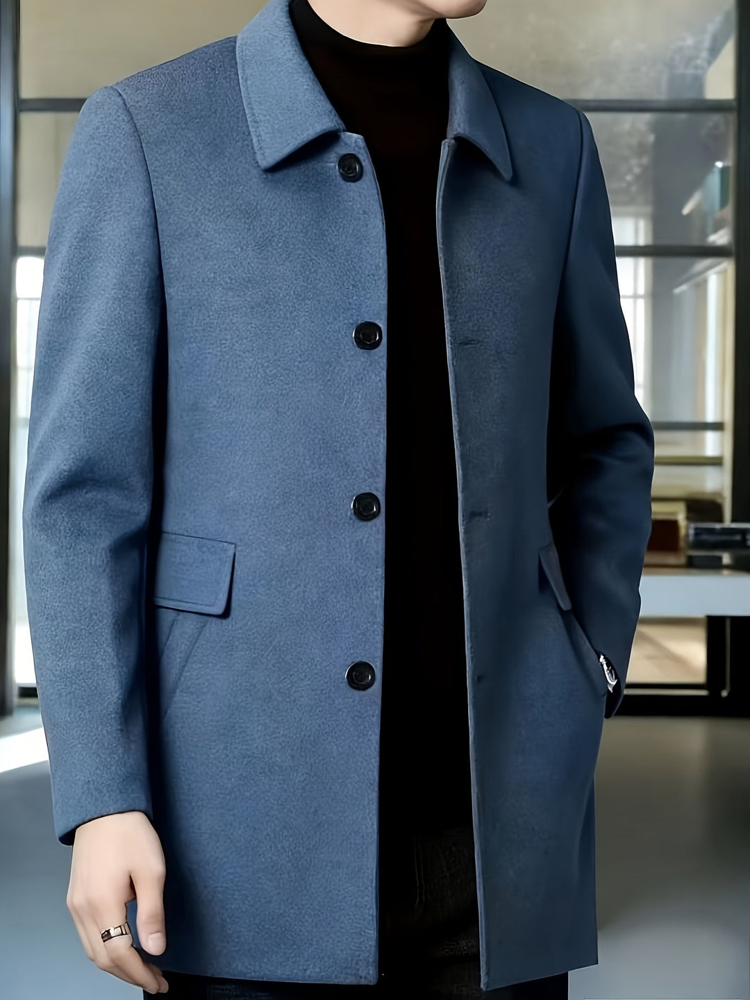 Héctor | Abrigo cruzado simple de solapa clásica