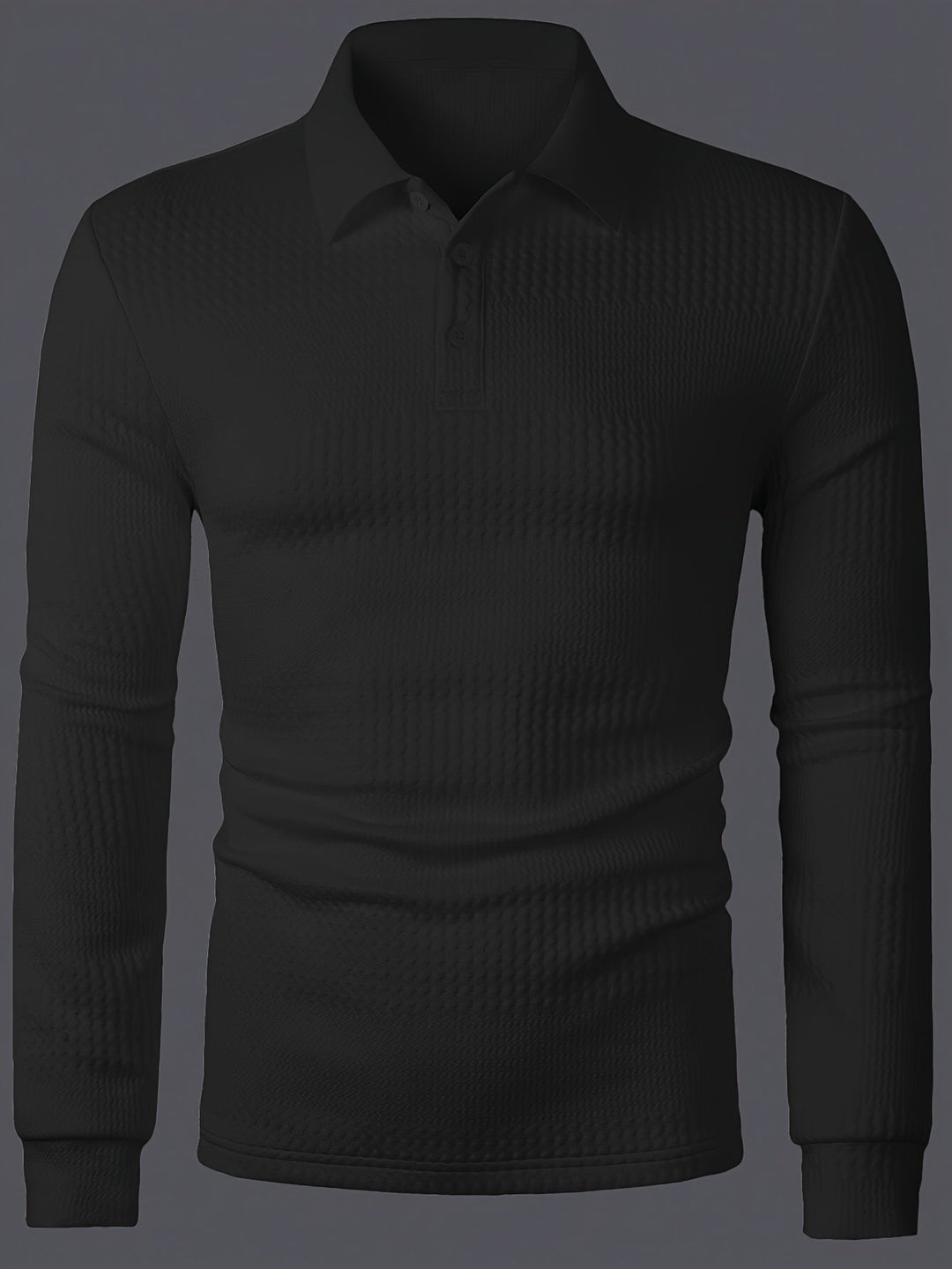 José | Polera polo texturada de manga larga
