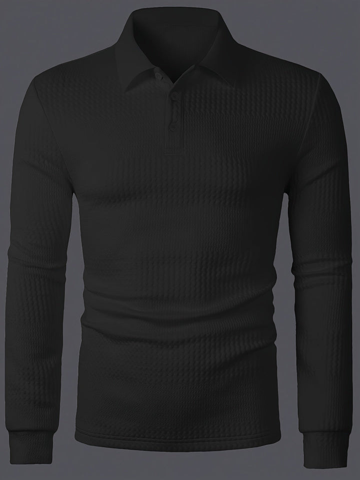 José | Polera polo texturada de manga larga