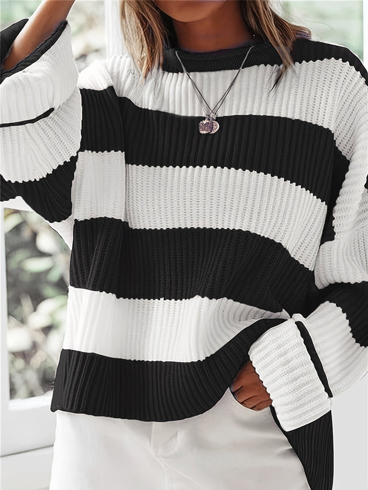 María Graciela | Sweater tejido a rayas holgado