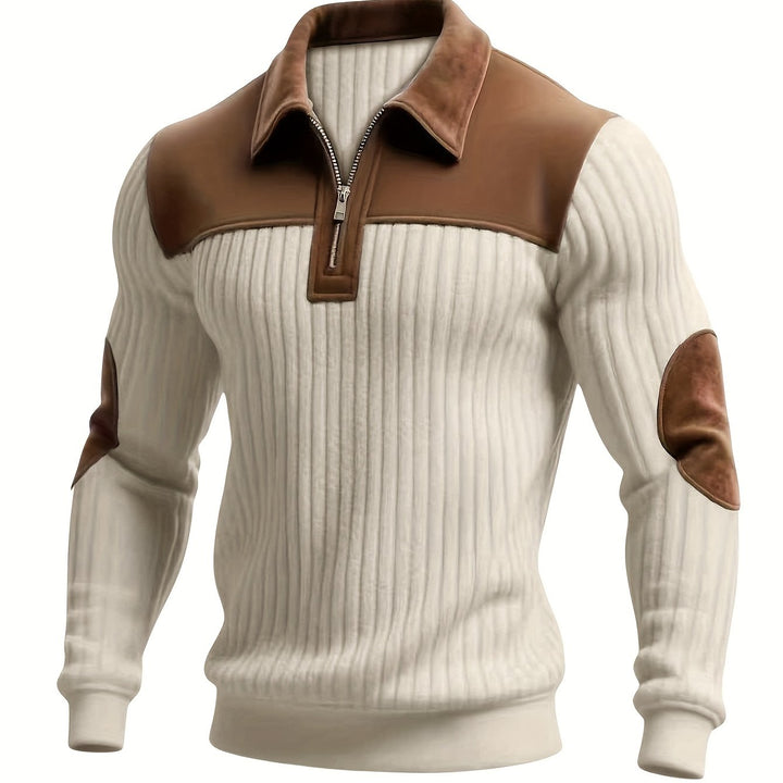 Dante | Sweater bicolor con cierre corto