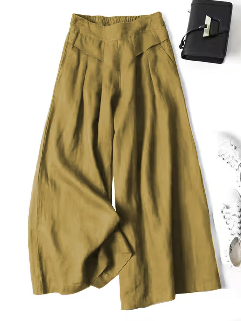 Nelda | Pantalón de pierna ancha liviano
