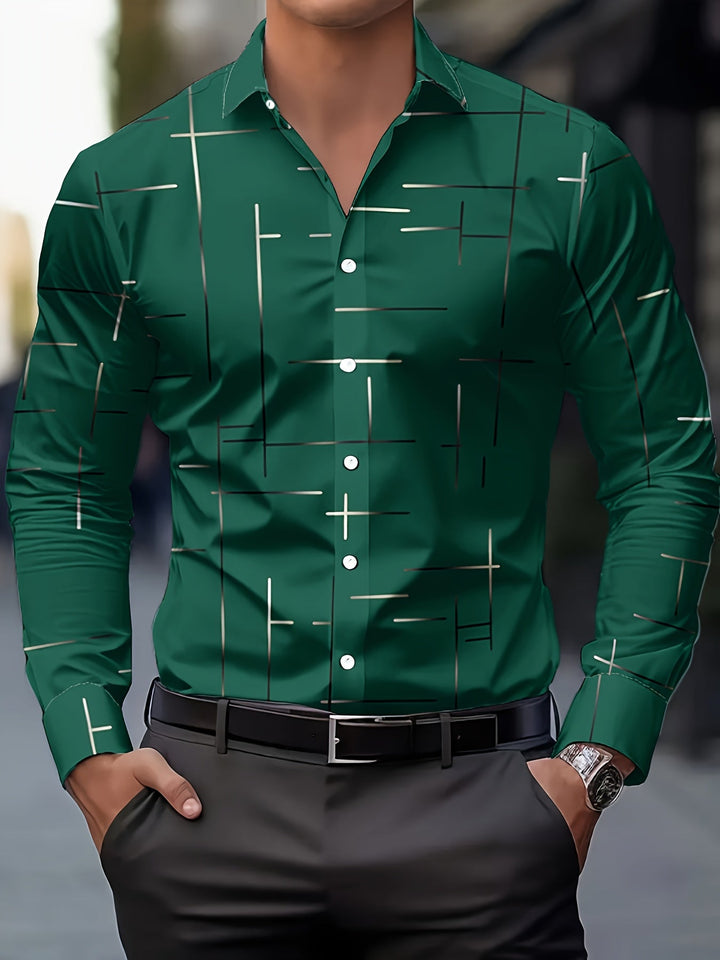 Fabricio | Camisa con estampado de líneas