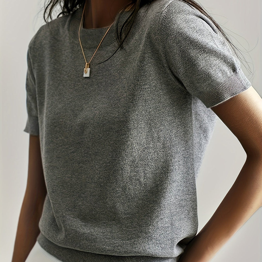 Lucila | Sweater de punto fino manga corta