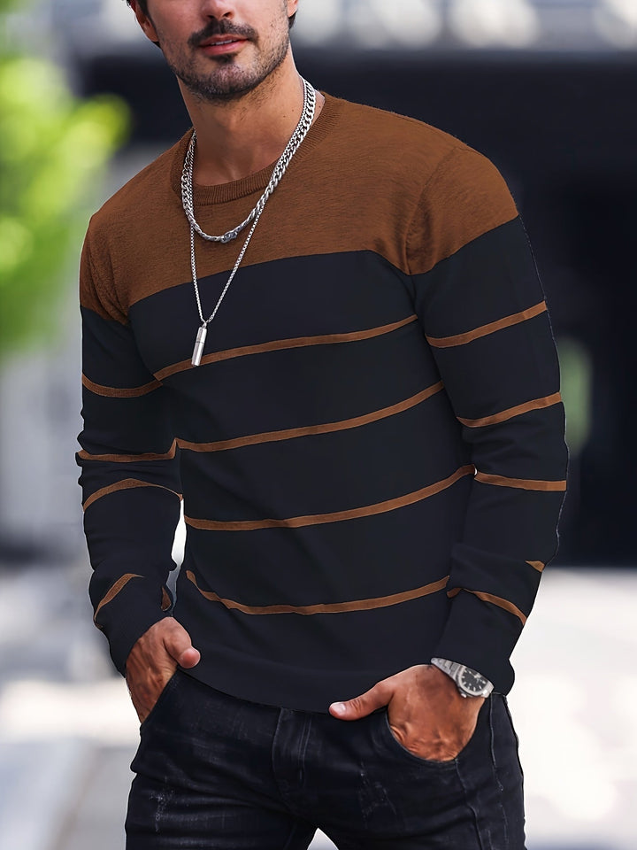 Enrique | Sweater a rayas cuello redondo
