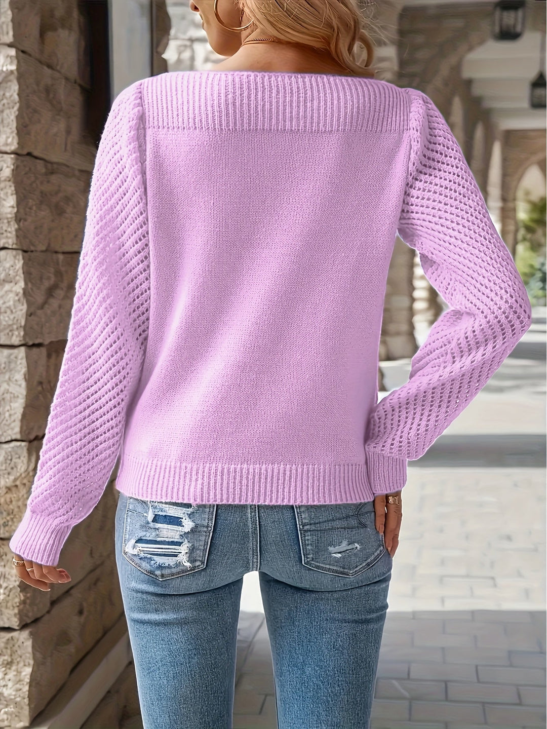 Virgina | Sweater de mangas caladas