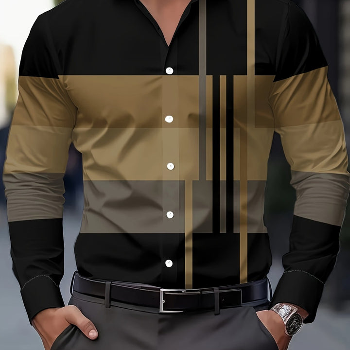 Levi | Camisa manga larga con bloques de color