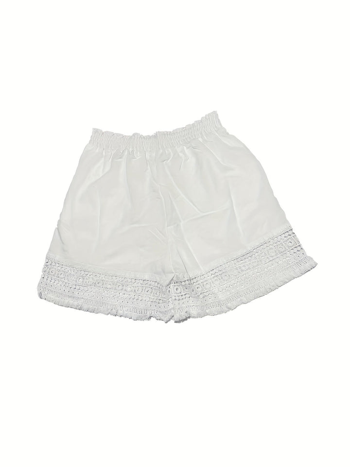 Iris | Shorts con cintura elasticada y calado