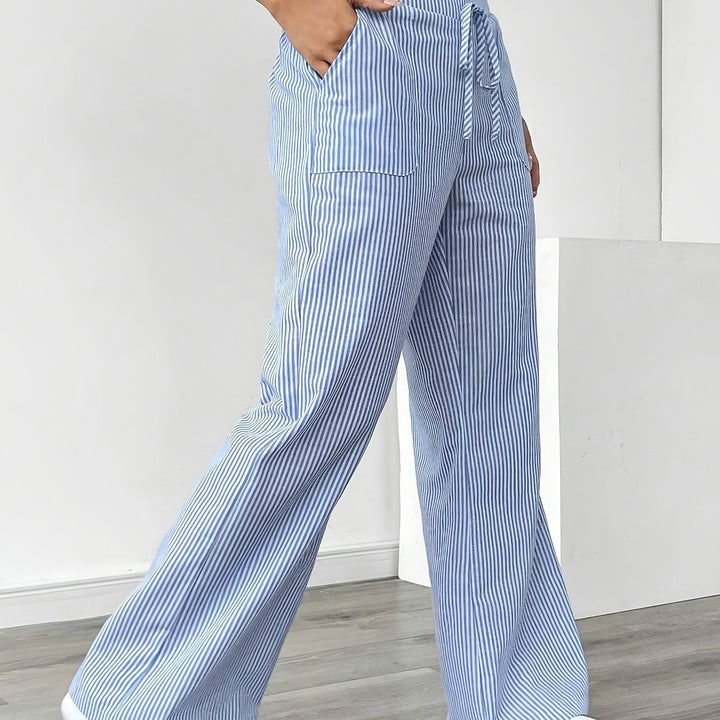 Emma | Pantalón de pierna ancha a rayas