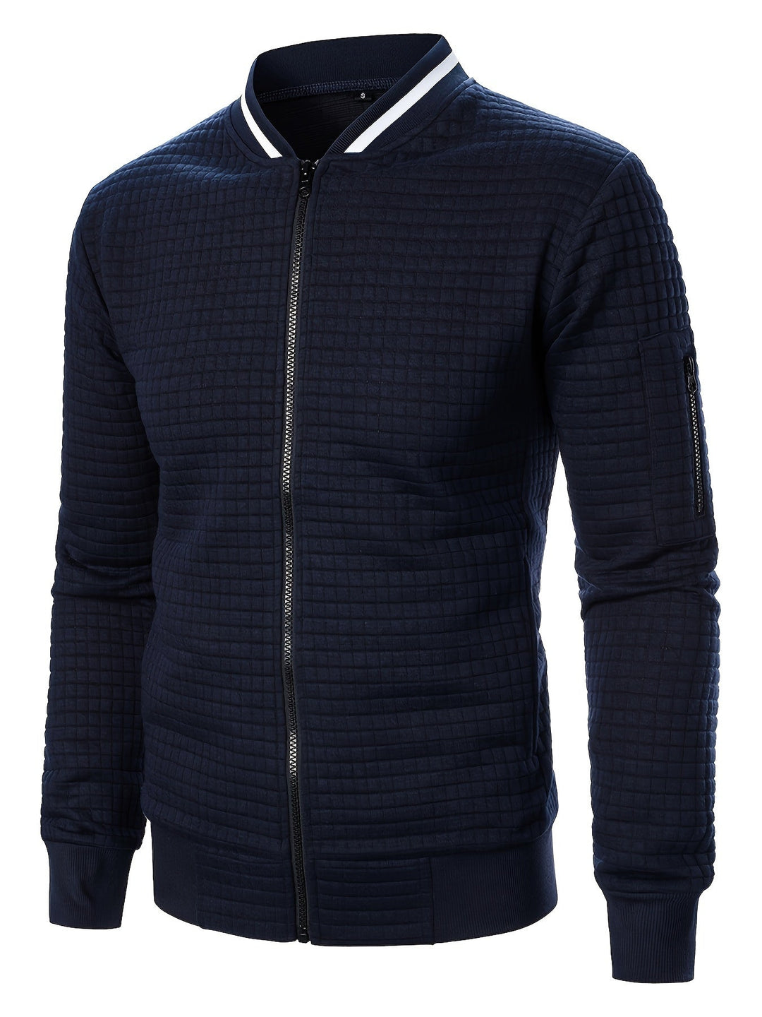 Anthony | Chaqueta bomber con textura y cierre completo
