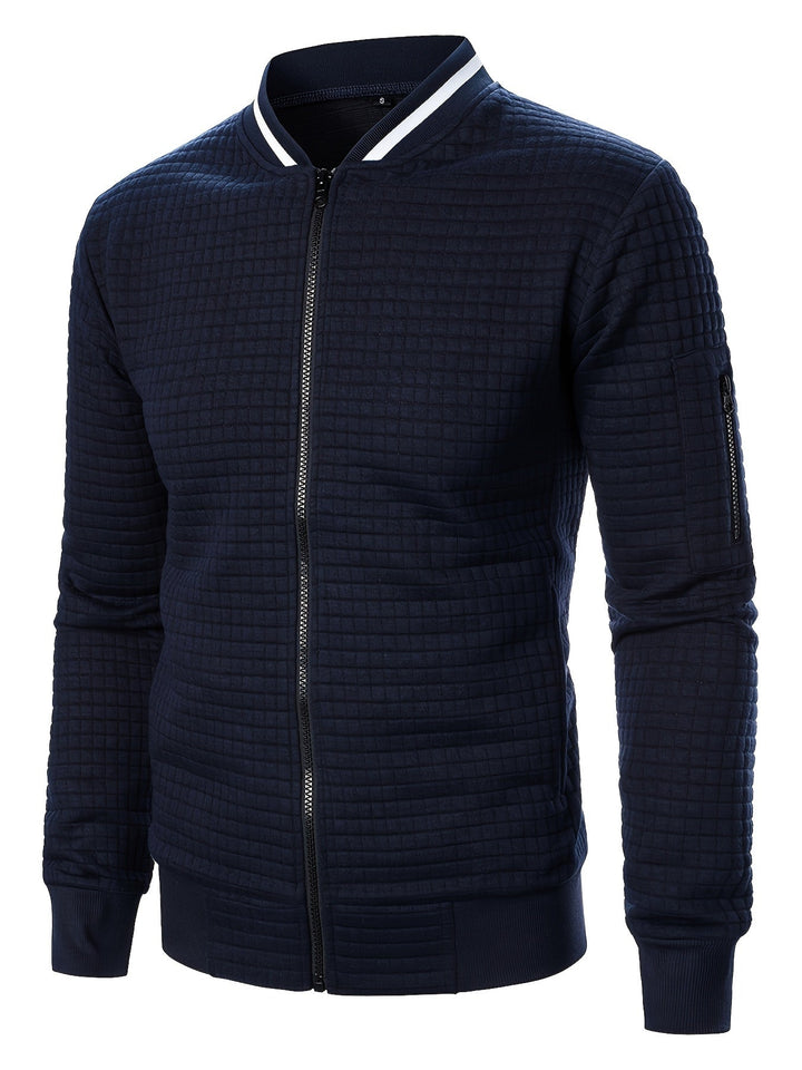 Anthony | Chaqueta bomber con textura y cierre completo
