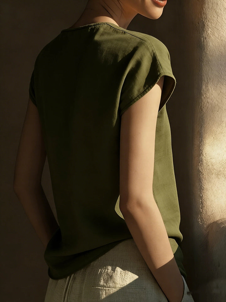 Maritza | Blusa escote en V con encaje