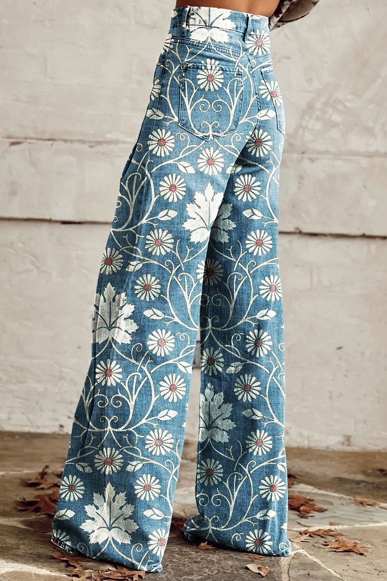 Nazareth | Pantalón wide leg estampado boho
