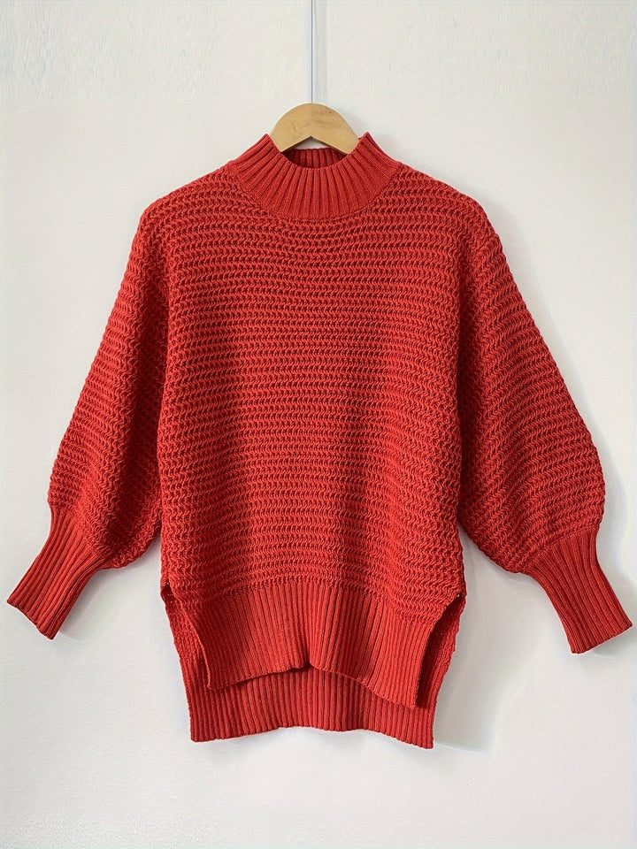 Enriqueta | Sweater texturado de largo asimétrico
