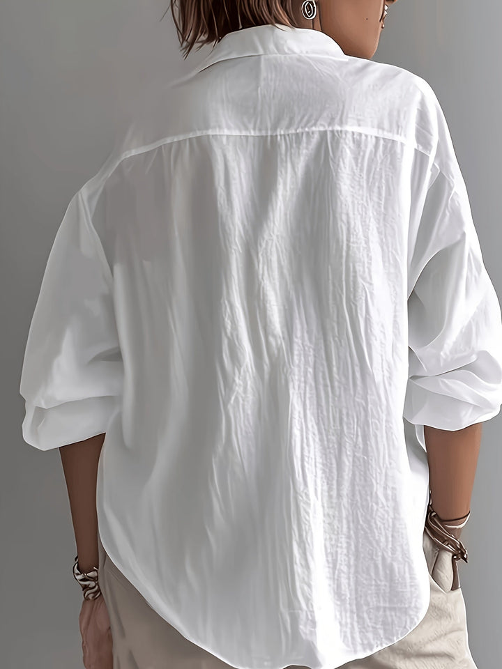 Herminia | Blusa holgada con cuello camisero