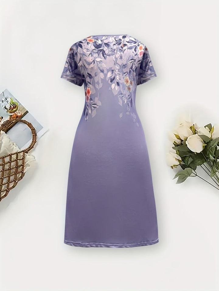 Alexia | Vestido línea A con estampado floral