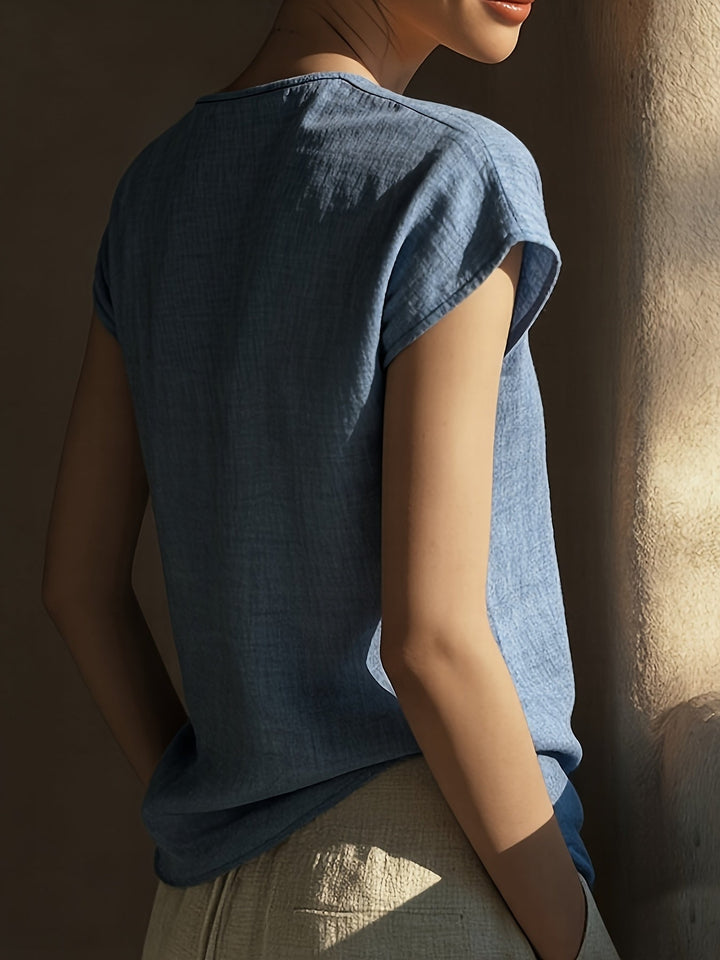 Maritza | Blusa escote en V con encaje