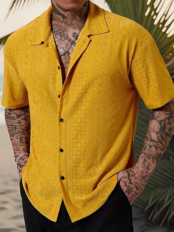 Norberto | Camisa texturada de manga corta