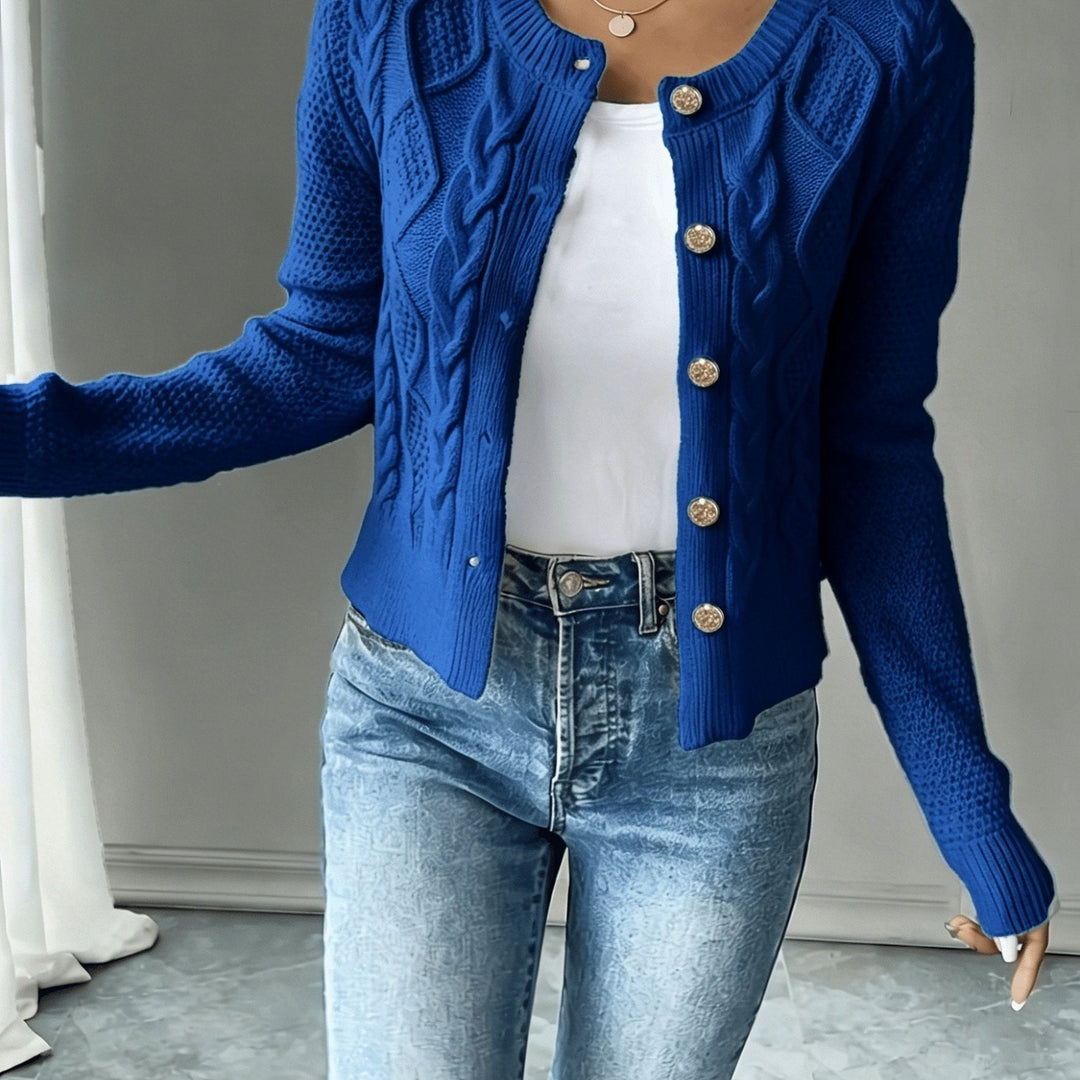 Begoña | Cardigan de punto trenzado con botones