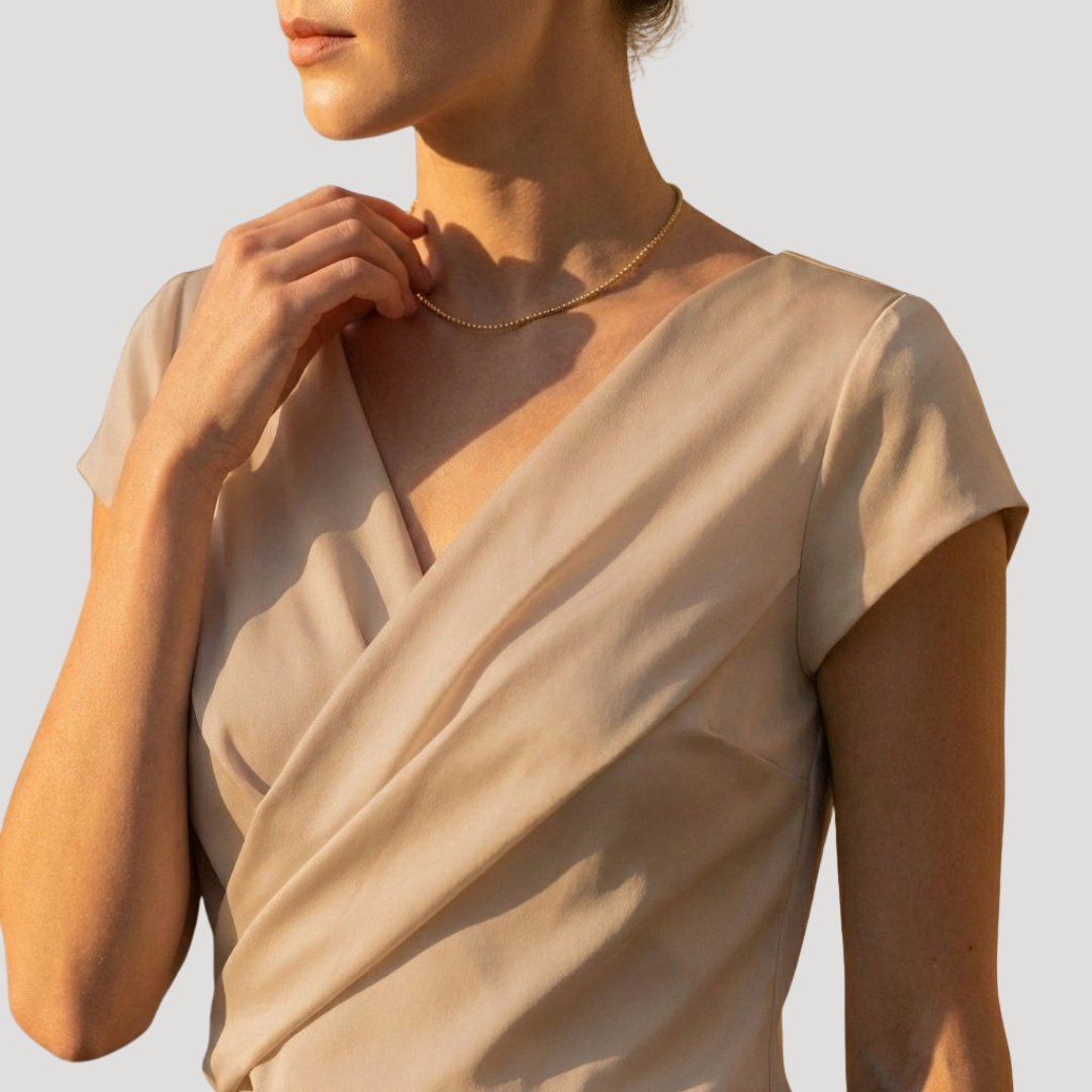 Ingrid Andrea | Blusa cruzada con drapeado