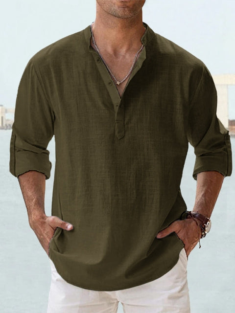 Amilcar | Camisa de manga larga con botones al cuello