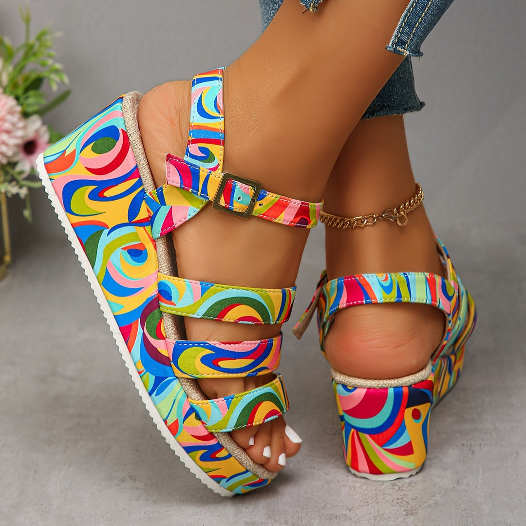 Giselle | Sandalias de plataforma con taco cuña