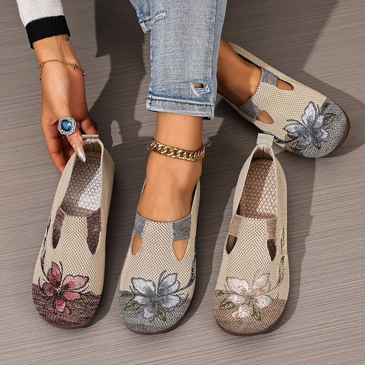 Alexandra | Balerinas bordadas sin cordones