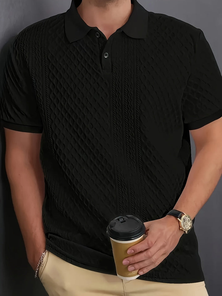 Carlos Alberto | Polera polo con textura