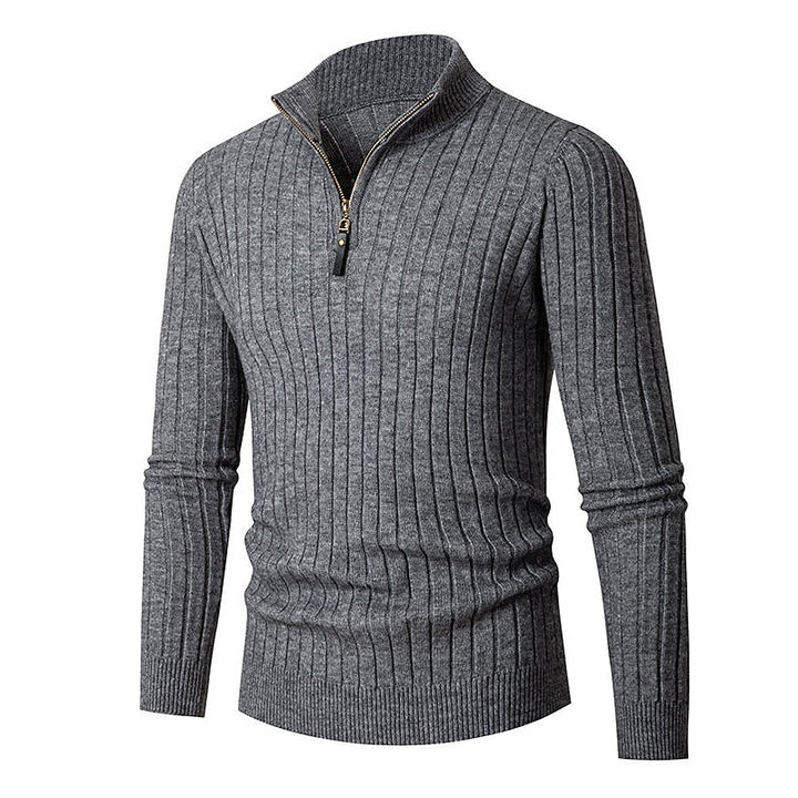 Eduardo | Sweater medio cierre acanalado