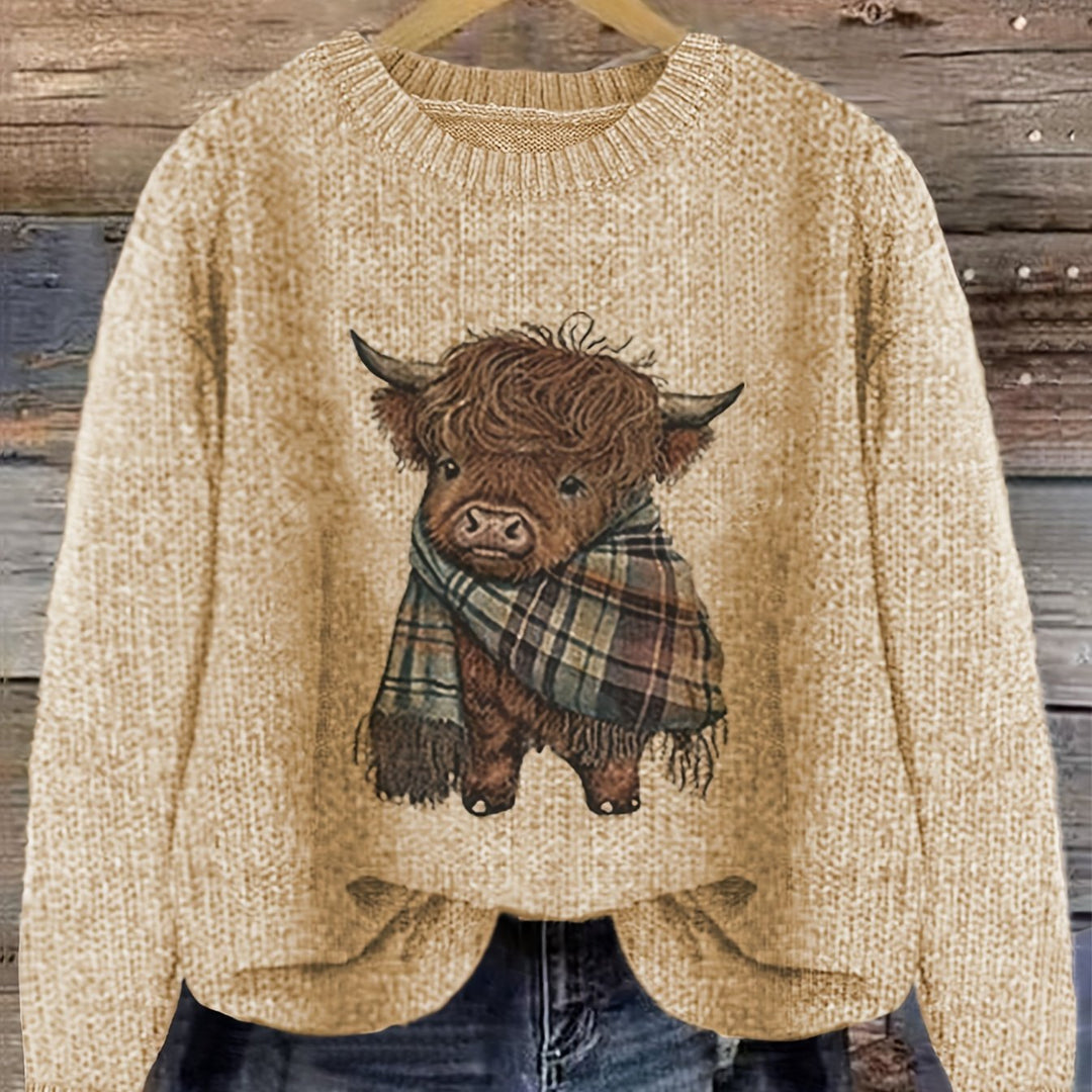 Kiara | Sweater cuello redondo holgado