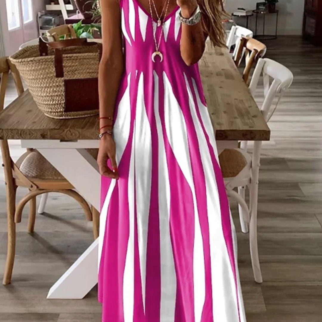 Constanza Belén | Vestido largo fluido con escote en V