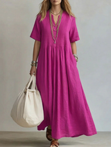 Azucena | Vestido largo plisado