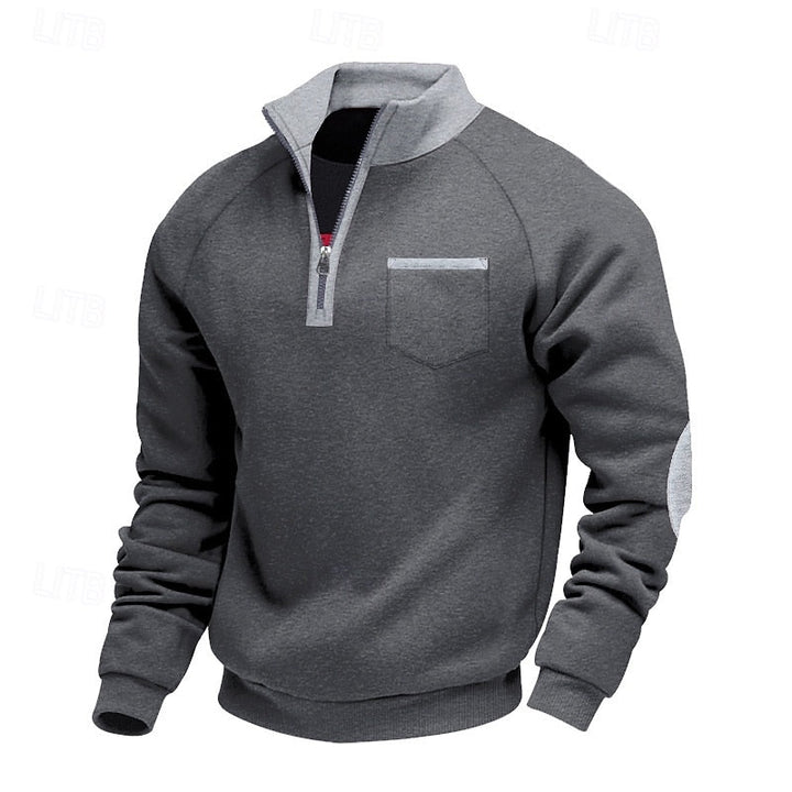 Romualdo | Pullover medio cierre en bloques de color