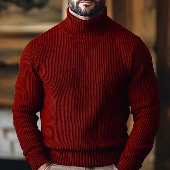Leandro | Sweater cuello alto acanalado