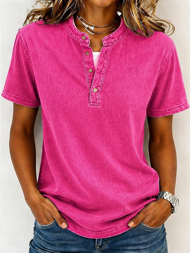 Ernestina | Polera holgada con botones al cuello