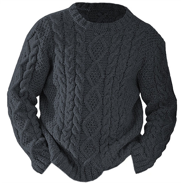 Emiliano | Sweater de punto trenzado cuello redondo