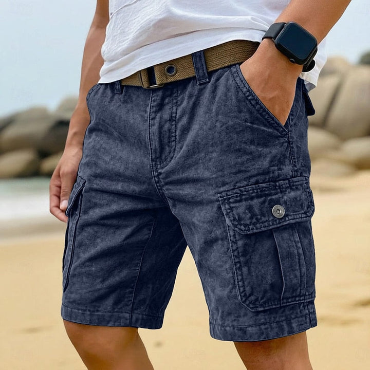 Agustín | Short cargo desgastado