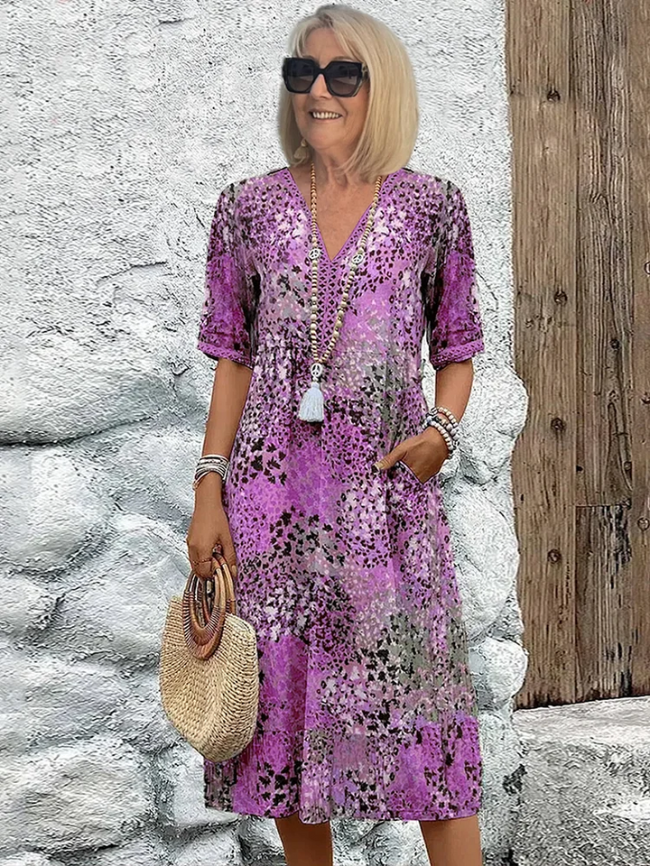Domitila Rosa | Vestido midi estampado