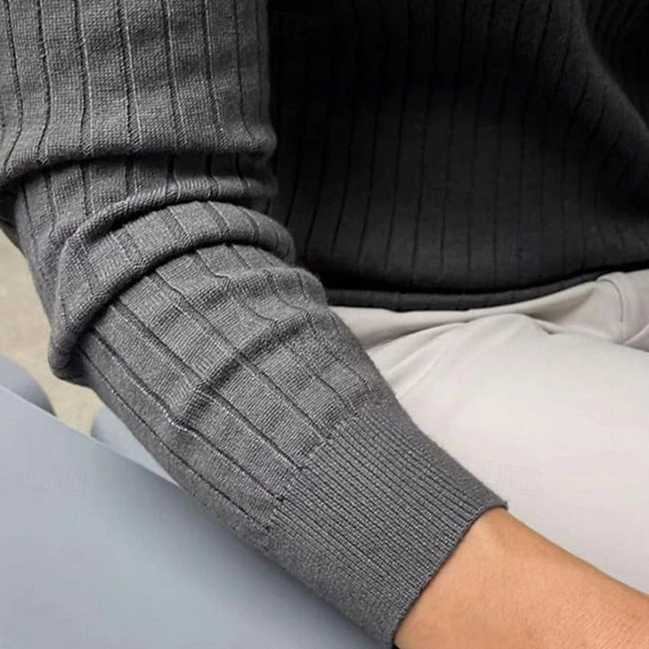 Cornelio | Sweater henley acanalado